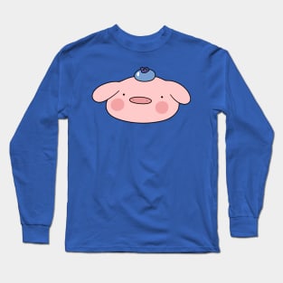 Blueberry Pig Face Long Sleeve T-Shirt